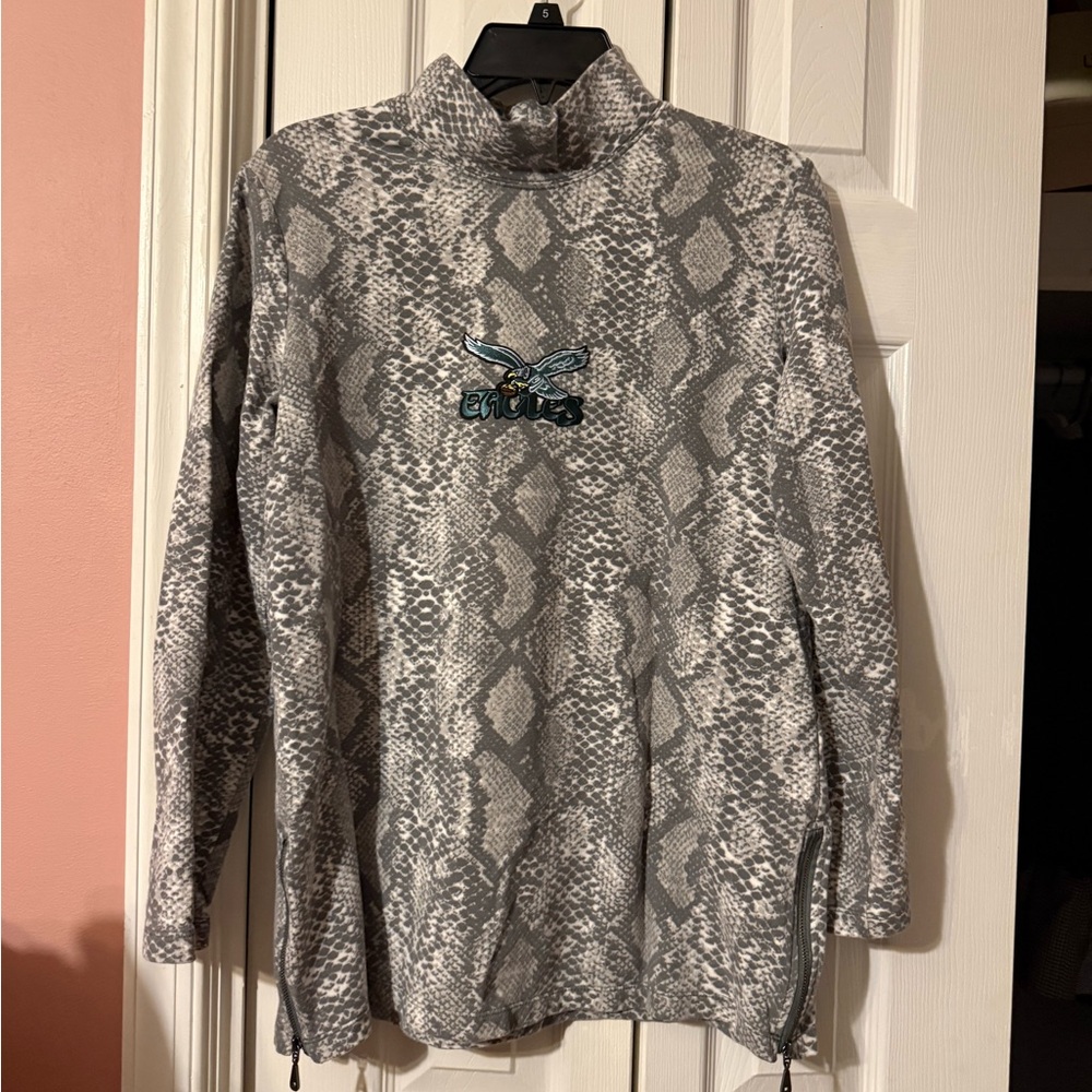 Philadelphia eagles iron on patch Snakeskin Print shirt sz S